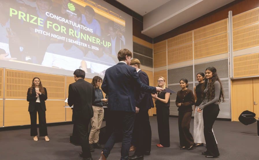 The runner-up prize presented at pitch night